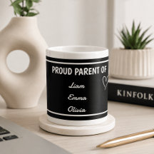 Orgulhoso Pai de com Nomes Personalizados 