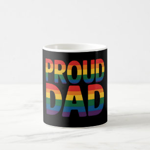 Caneca De Café Orgulhoso Pai Família LGBTQ Orgulho Gay Aliado Arc