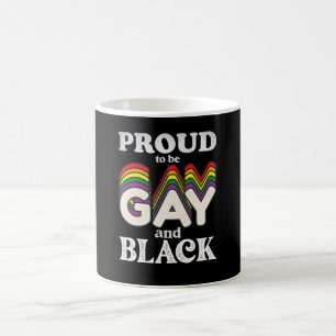 Caneca De Café Orgulhoso por Ser Gay e Negro Orgulho LGBT