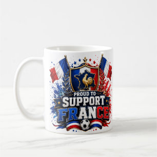 Caneca De Café ORGULHOSO POR SUPORTAR Equipe França 2026 Galo Fut