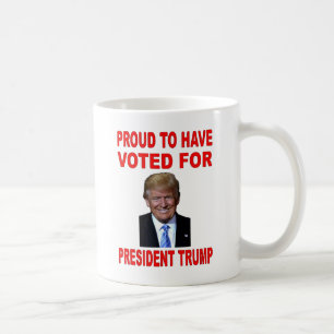 CANECA DE CAFÉ ORGULHOSO POR TER VOTADO A FAVOR DO PRESIDENTE TRU