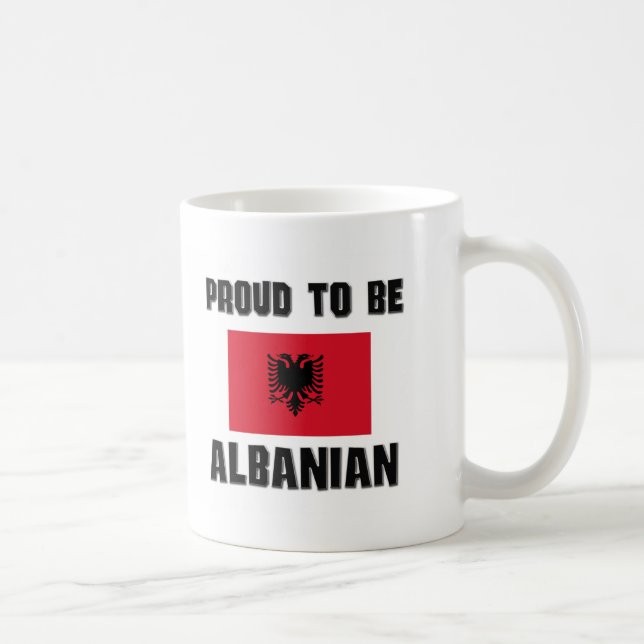 Caneca De Café Orgulhoso ser ALBANÊS (Direita)