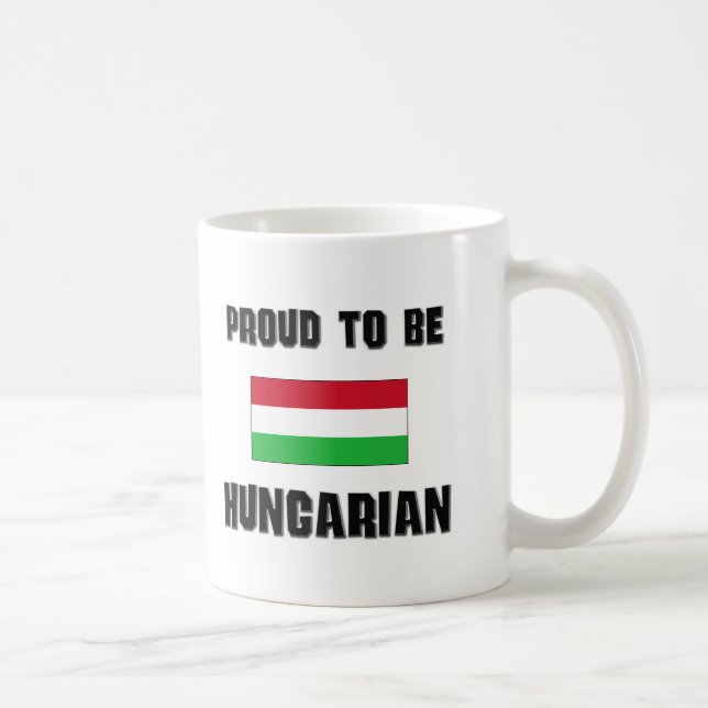 Caneca De Café Orgulhoso ser HÚNGARO (Direita)