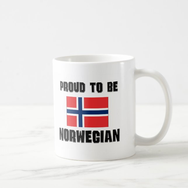Caneca De Café Orgulhoso ser NORUEGUÊS (Direita)