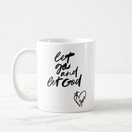 Caneca De Café "Orientação divina: Deixe Deus ir e deixe Deus com