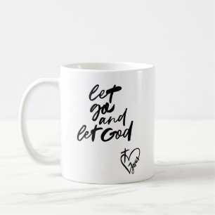 Caneca De Café "Orientação divina: Deixe Deus ir e deixe Deus com