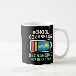 Caneca De Café Orientador escolar recarregando para o verão do pr