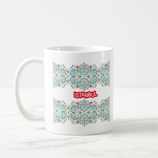 Caneca De Café Oriental Turco Pattern Mug (Esquerda)