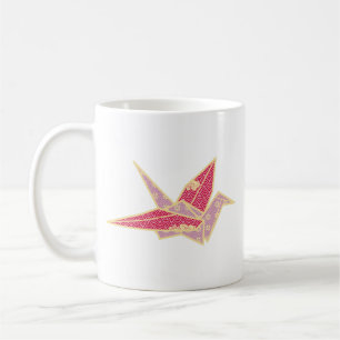 Caneca De Café Origami Crane(Tsuru) Lavender