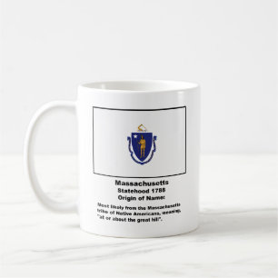 Caneca De Café Origem do nome de Massachusetts