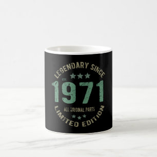 Caneca De Café Original Desde 1971 Presente de Aniversário Lenda