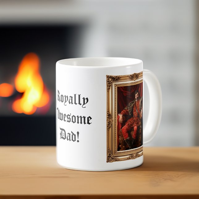 Caneca De Café Ornamentado de Fotografias Personalizadas do Retra (custom royal portrait mug printing)