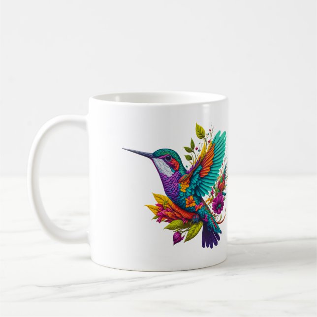 Caneca De Café Ornamentado Hummingbird (Esquerda)