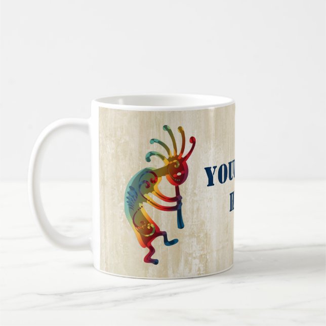 Caneca De Café Ornamento de KOKOPELLI + suas ideias (Esquerda)