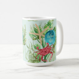 Caneca De Café Ornamento de Vida em Ilhas Deep Sea