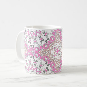 Caneca De Café Ornamento multicolorido mandala caleidoscópio