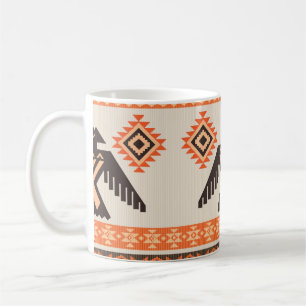 Caneca De Café Ornamento tribal étnico com águia