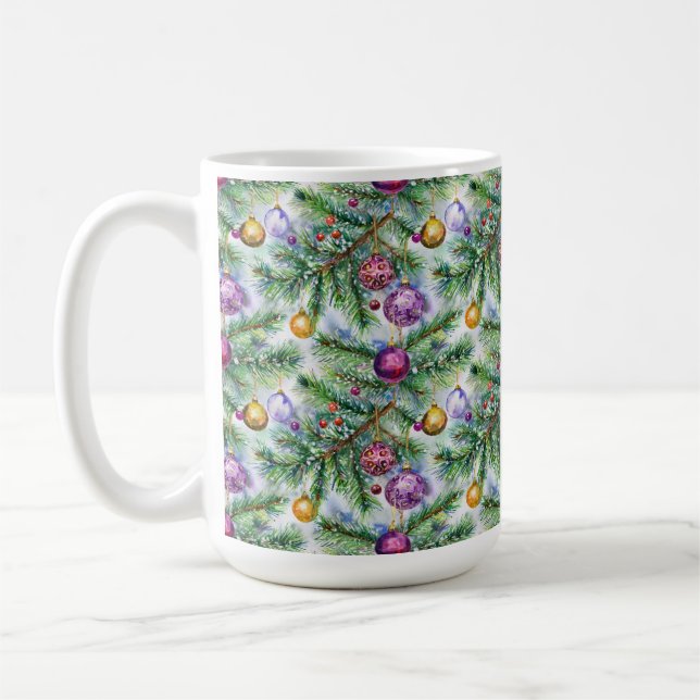Caneca De Café Ornamentos de Árvore de Natal de Férias (Esquerda)