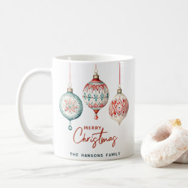 Caneca De Café Ornamentos modernos de estilo nórdico Feliz Natal