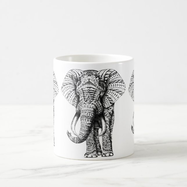 Caneca De Café Ornate Elephant (Centro)