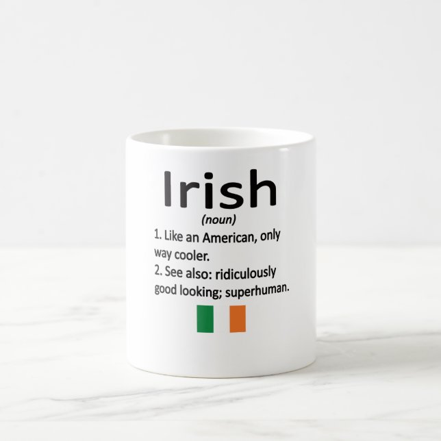 Caneca De Café Orotas irlandesas orgulhosas Irlanda Bandeira Patr (Centro)