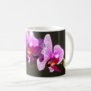 Caneca De Café Orquídea rosa Elegante floral tropical