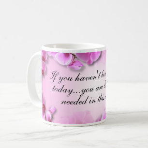 Caneca De Café Orquídea Rosa Inspiradora Personalizada