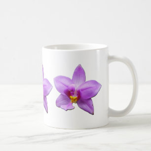 Caneca De Café Orquídea Selvagem Roxa Flor Tropical