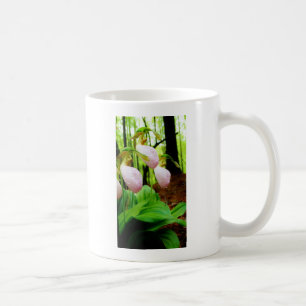 Caneca De Café Orquídea silvestre de Lady Slipper Rosa