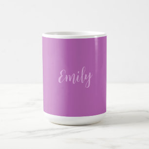 Caneca De Café Orquídea simples e moderno lilac minimalista