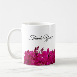 Caneca De Café Orquídeas da Fuchsia sobre presentes da White-Brid