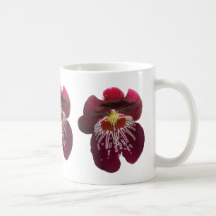 Caneca De Café Orquídeas Marrons II Floral Elegante