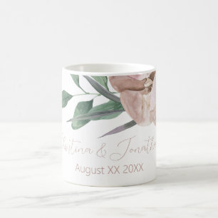 Caneca De Café Orquídeas Românticas em Aquarela