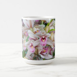 Caneca De Café Orquídeas Rosa