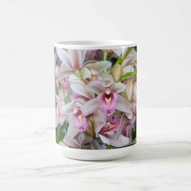 Caneca De Café Orquídeas Rosa (Centro)