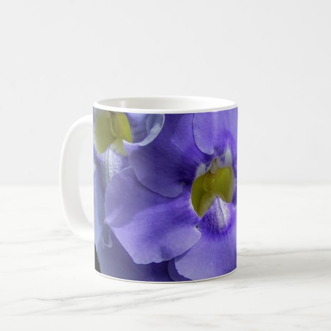 Caneca De Café Orquídeas Roxas (Frente Esquerda)