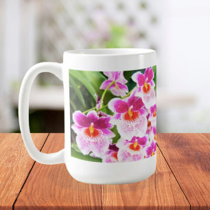 Caneca De Café Orquídeas Tropicais da Fuchsia