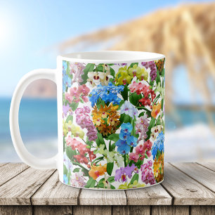 Caneca De Café Orquídeas Tropicais Florais Lindas