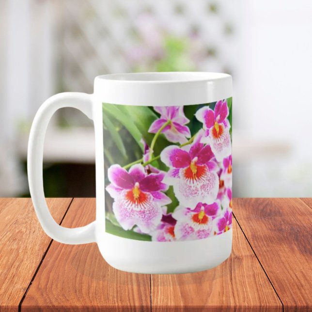 Caneca De Café Orquídeas Tropicais Fuchsia (Criador carregado)