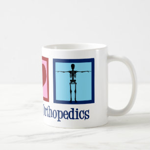 Caneca De Café Ortopedista Peace Love Orthopedics Office