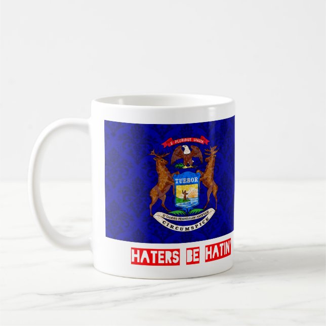 Caneca De Café Os aborrecedores sejam hatin Michigan (Esquerda)