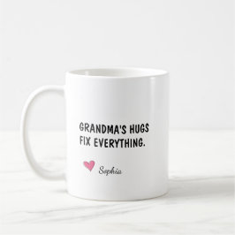 Caneca De Café Os Abraços da Vovó Corrigem Tudo Personalizado
