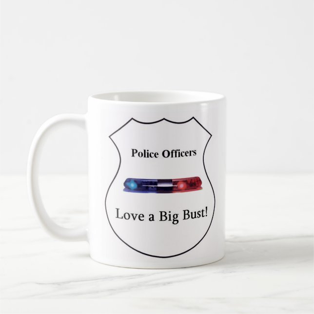 Caneca De Café Os agentes da polícia amam um busto grande (Esquerda)