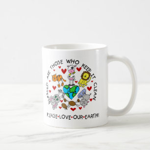 Caneca De Café Os animais amam nossa terra