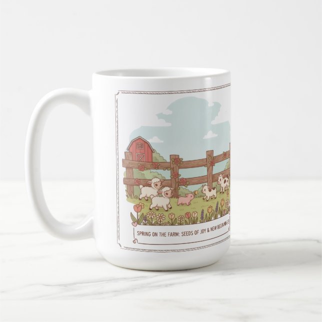 Caneca De Café os animais das fazendas  (Esquerda)