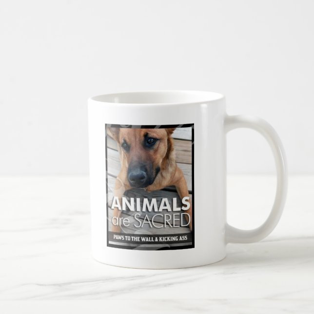 Caneca De Café Os animais são sagrados (Direita)