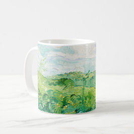 Caneca De Café Os Auvers Dos Campos De Trigo Verde Van Gogh. Impr