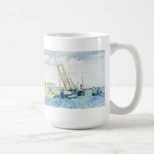 Caneca De Café Os barcos marinhos da cena aproximam Veneza