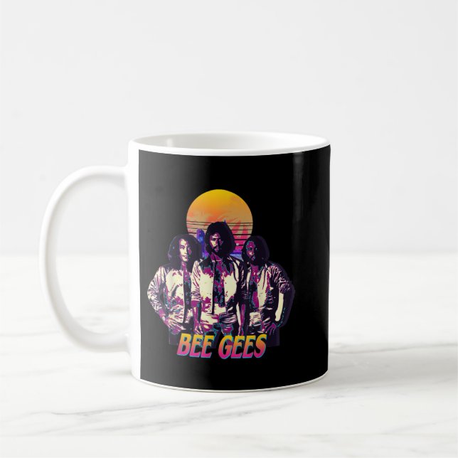 Caneca De Café Os Bee Gees Vivem Para Homens E Mulheres (Esquerda)