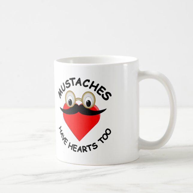 Caneca De Café Os bigodes também têm coração (Direita)